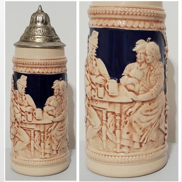 Vintage German Beer Stein Mug Love Collectable Lidded - Picture 4 of 12